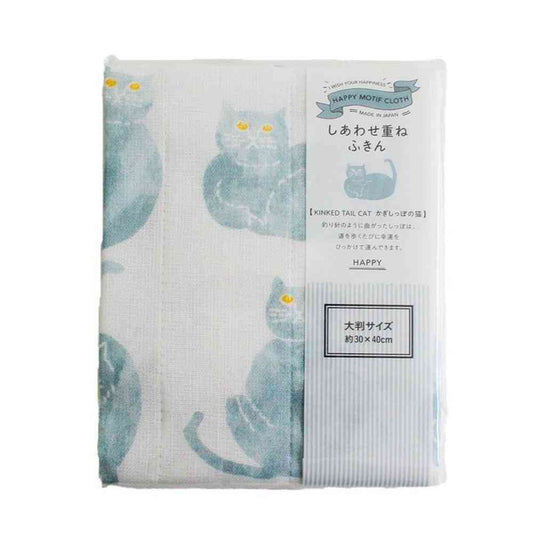 Tōei Happy Motif Lucky Layered Cloth Large Cat with Curly Tail KF-010