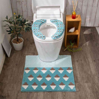 Tōei Marshmallow Toilet Seat Cushion Jacquard Cosmic Green MB-1002