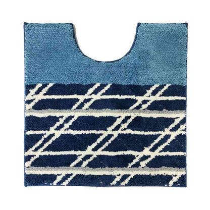 Tōei Marshmallow Toilet Mat Cross Line Blue MM-203
