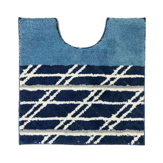 Tōei Marshmallow Toilet Mat Cross Line Blue MM-203