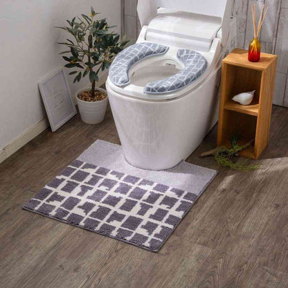Tōei Marshmallow Toilet Mat Lattice Gray MM-204