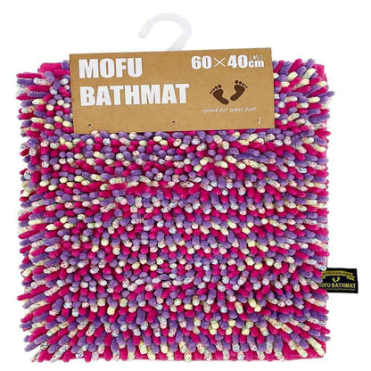 Fujie MOFU Bath Mat M 60×40cm Berry MF-001
