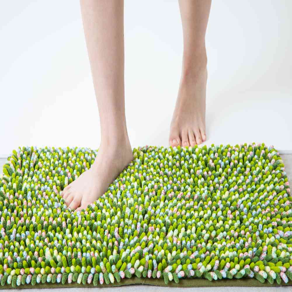 Fujie MOFU Bath Mat M 60×40cm Olive MF-002