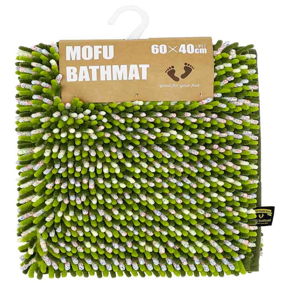 Fujie MOFU Bath Mat M 60×40cm Olive MF-002