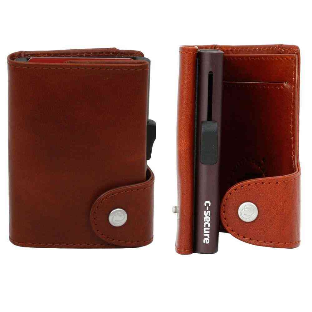 Tōei c-secure Card Case Holder Mini Wallet Macchiato Brown