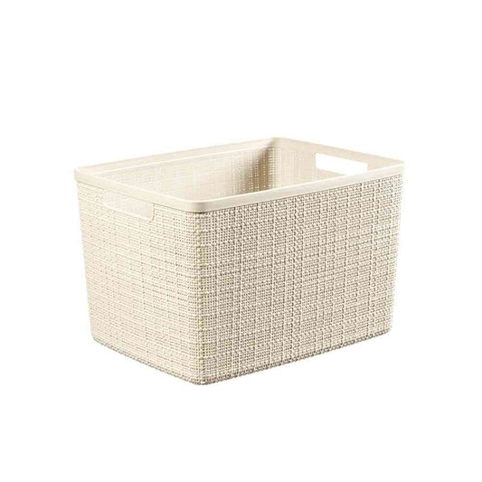 Tōei Jute Large Basket 20L White