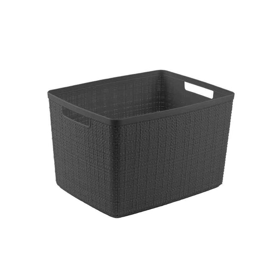 Tōei Jute Large Basket 20L Gray