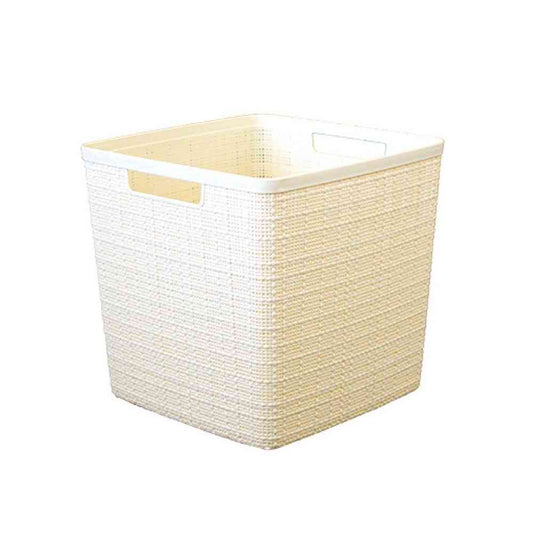 Tōei Jute Cube Basket 17L White