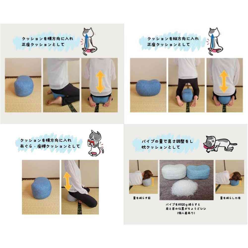 Toue Happy Motif Exercise Soft Seiza Cushion Hedgehog