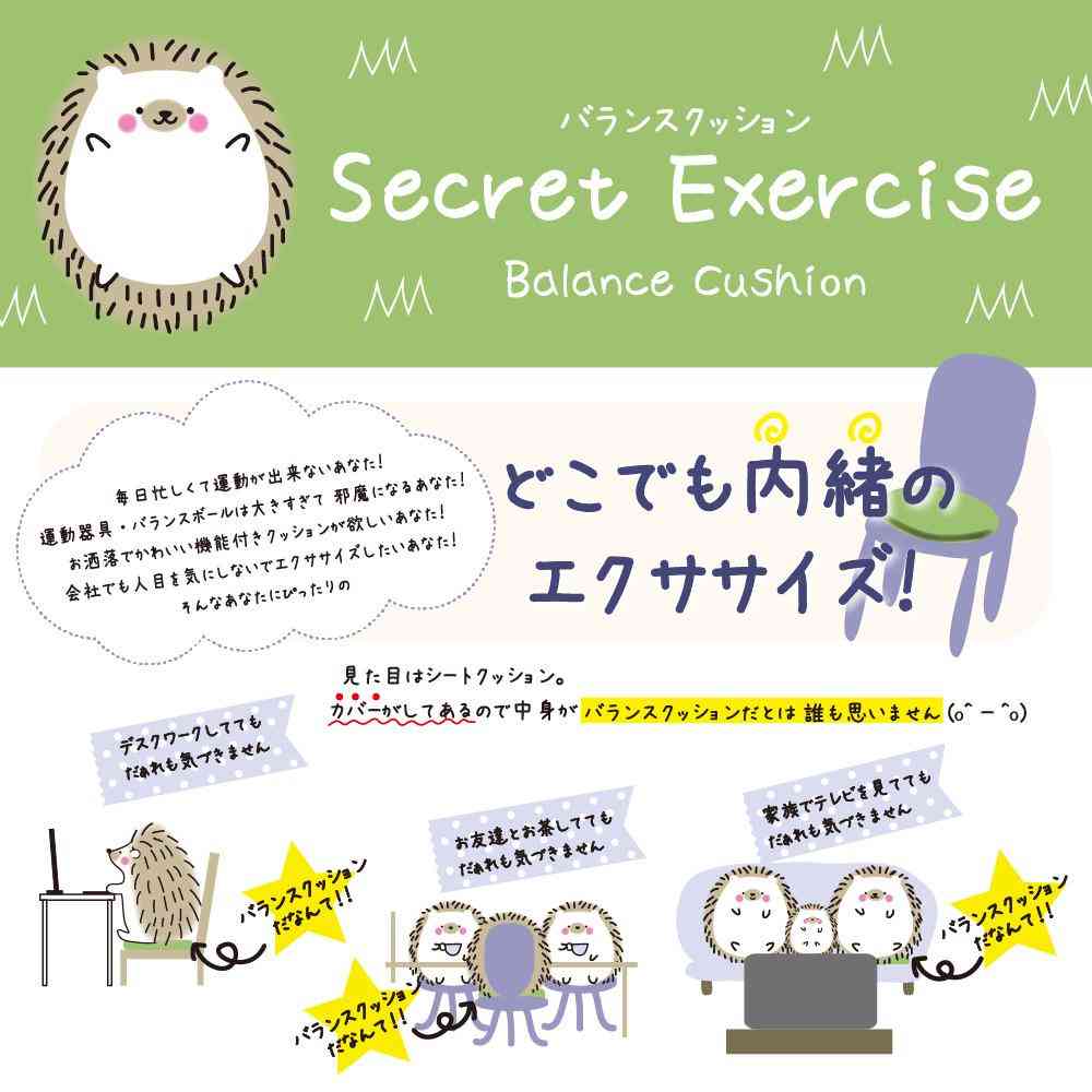 Tōei Happy Motif Exercise Balance Cushion - Cat with Curled Tail