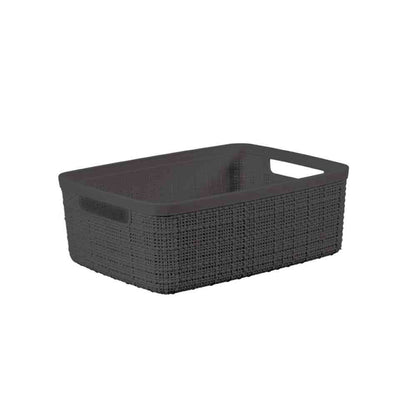 Fuji E Jute Small Basket 5L Gray