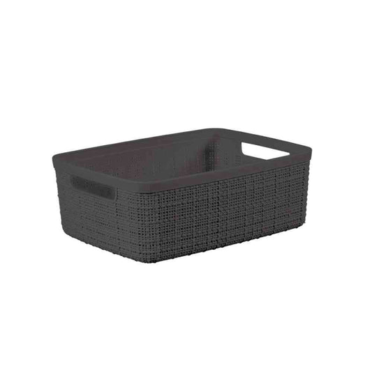 Fuji E Jute Small Basket 5L Gray