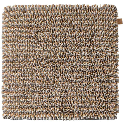 Fujie MOFU Bath Mat Square 60×60cm Sesame MF-110