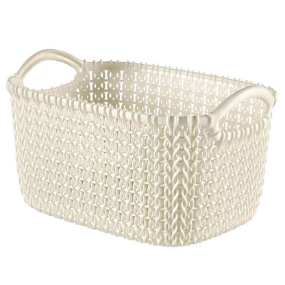 Fujie Knit Square Basket 3L White CV-007