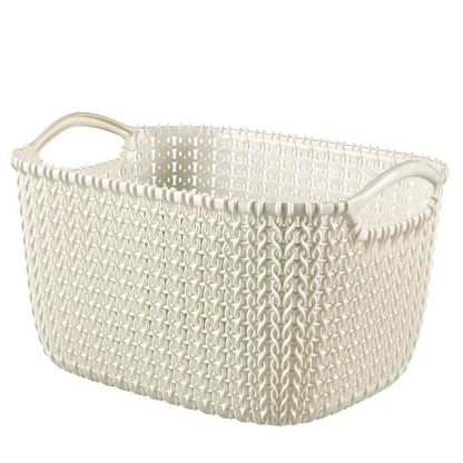 Fujie Knit Square Basket 8L White CV-009