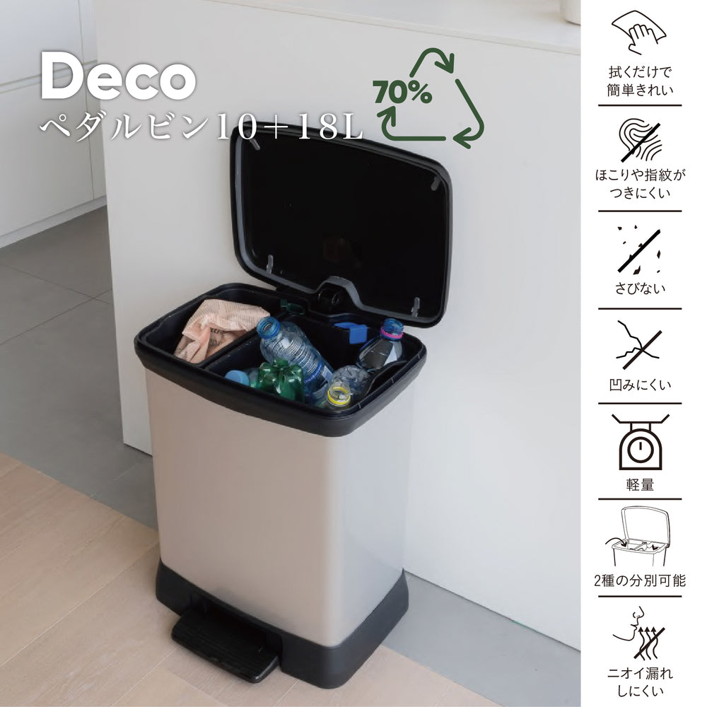 Tōei Deco Divided Pedal Bin CV-025 10L+18L