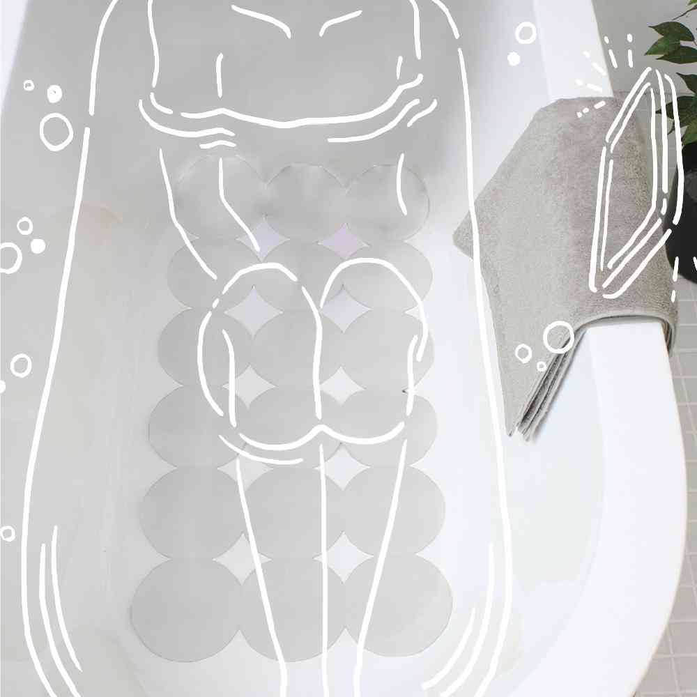 Fujie AIRY DROP Bathroom Mat for Bathtub 80×40cm White AD-301