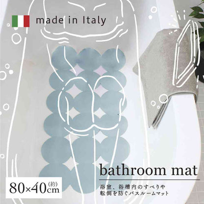 Fujie AIRY DROP Bathroom Mat for Bathtub 80×40cm Blue AD-304