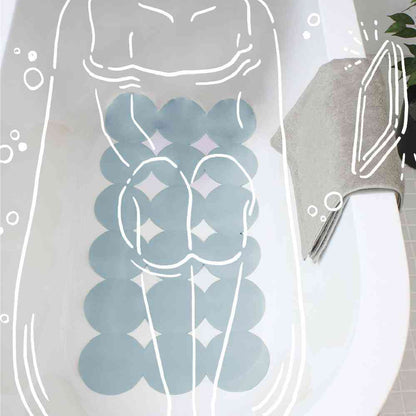 Fujie AIRY DROP Bathroom Mat for Bathtub 80×40cm Blue AD-304