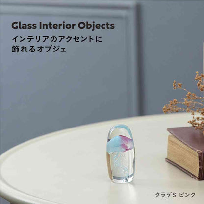 Fujie Glass Interior Object (Jellyfish) S Pink