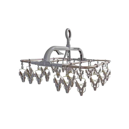 Fujie ALUMI HANGER Aluminum Laundry Hanger 24 Clips Copper Brown AL-001