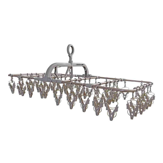 Fujie ALUMI HANGER Aluminum Laundry Hanger 52 Clips Copper Brown AL-003