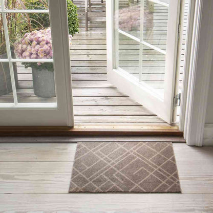 Toyo tica copenhagen Floor Mat 40×60 LINES Beige/Sand