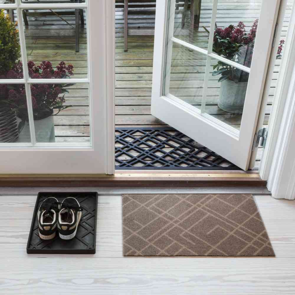 Toyo tica copenhagen Floor Mat 40×60 LINES Beige/Sand