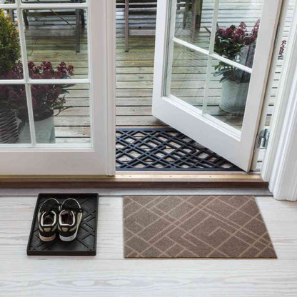 Toyo tica copenhagen Floor Mat 40×60 LINES Beige/Sand