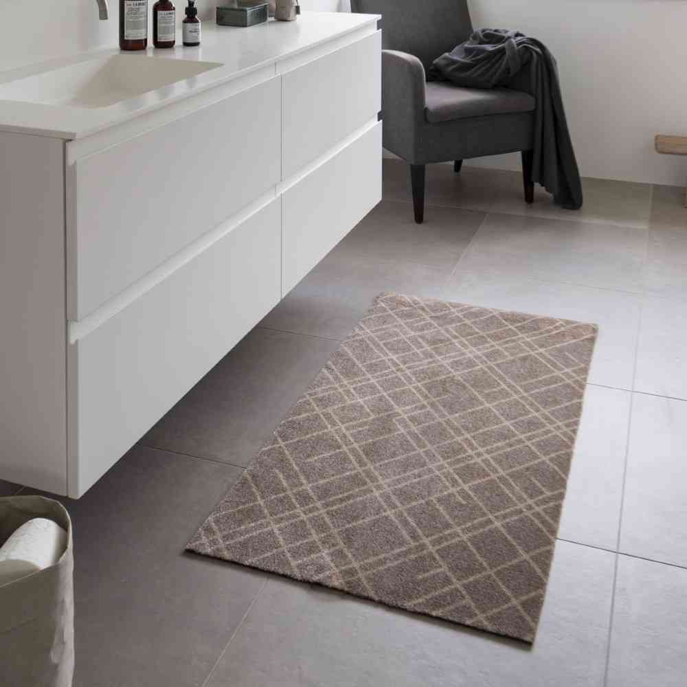 Fujie tica copenhagen Floor Mat 67×120 LINES Beige/Sand