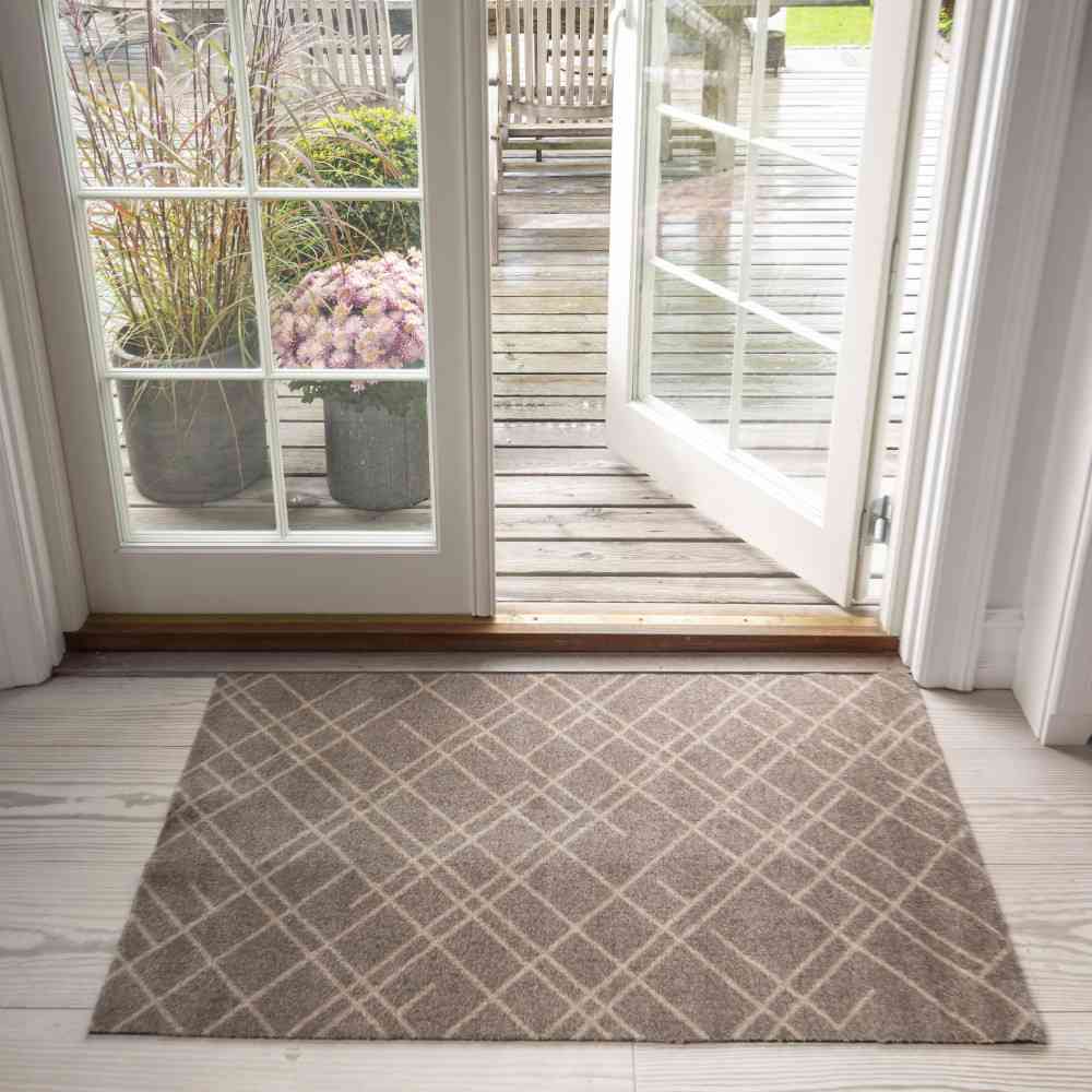 Fujie tica copenhagen Floor Mat 67×120 LINES Beige/Sand