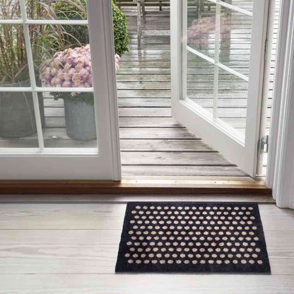 Toyo tica copenhagen Floor Mat 40×60 DOT Black/Sand