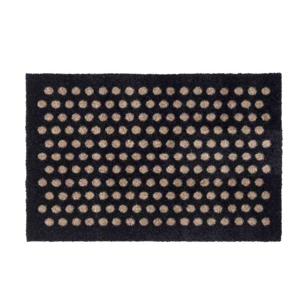 Toyo tica copenhagen Floor Mat 40×60 DOT Black/Sand