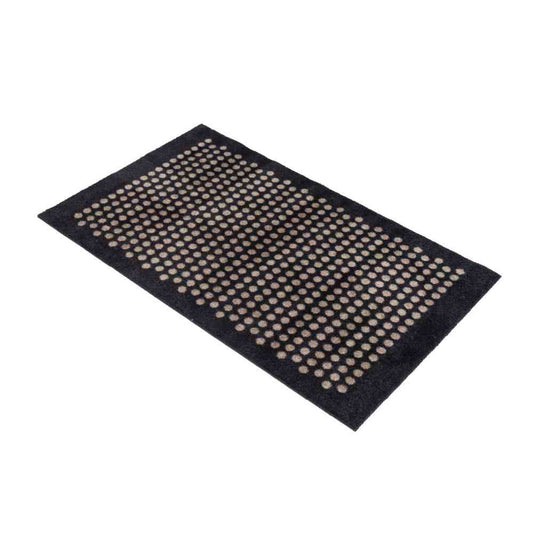 Toyo tica copenhagen Floor Mat 60×90 DOT Black/Sand