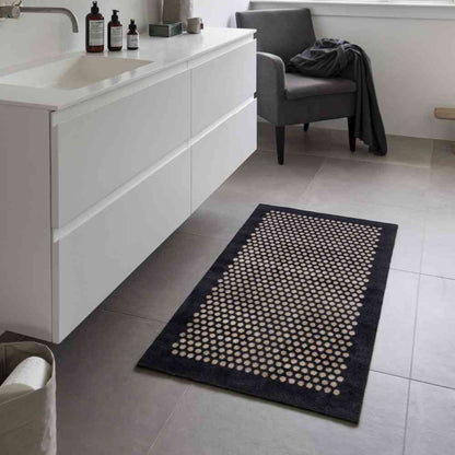 Fujie tica copenhagen Floor Mat 67×120 DOT Black/Sand