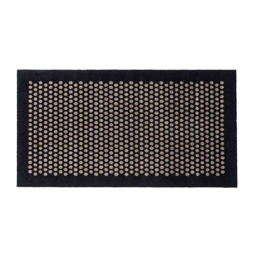 Fujie tica copenhagen Floor Mat 67×120 DOT Black/Sand