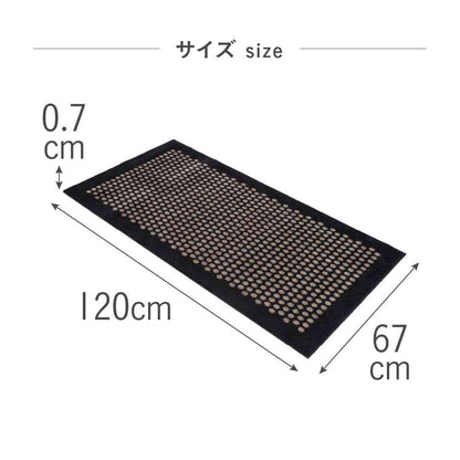 Fujie tica copenhagen Floor Mat 67×120 DOT Black/Sand