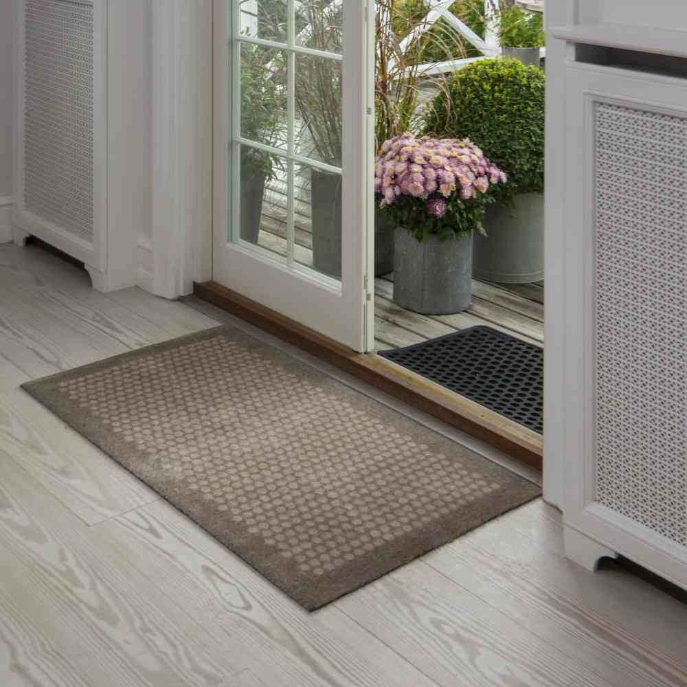 Fujie tica copenhagen Floor Mat 67×120 DOT Beige/Sand