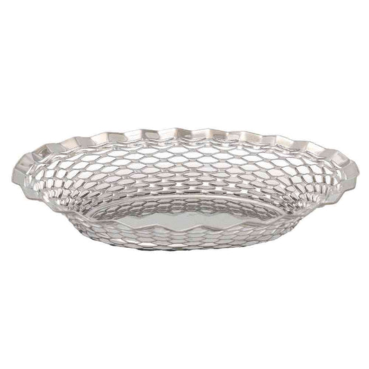 Tōei Roger Orfevre Stainless Steel Oval Basket S - Silver RO-001