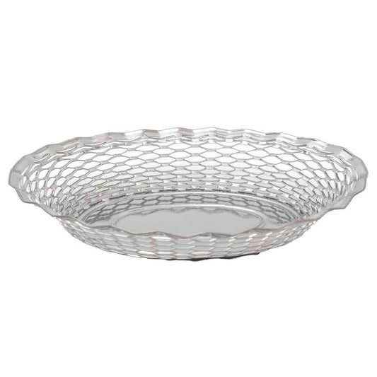 Tōei Roger Orfevre Stainless Steel Oval Basket L - Silver RO-002