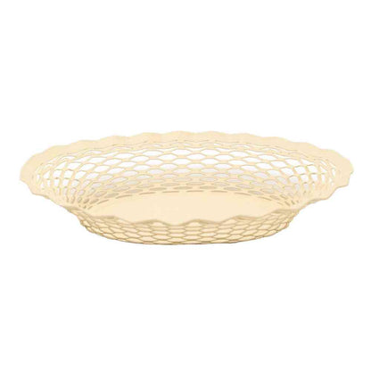 Tōei Roger Orfevre Stainless Steel Oval Basket S - Ivory RO-004