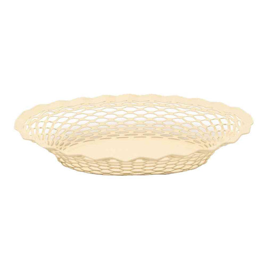 Tōei Roger Orfevre Stainless Steel Oval Basket S - Ivory RO-004
