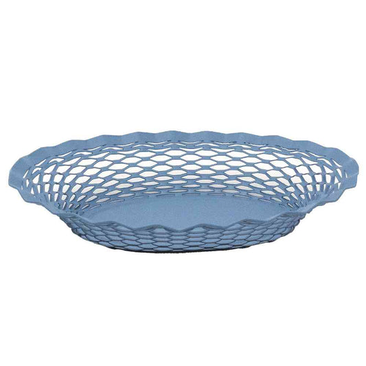Tōei Roger Orfevre Stainless Steel Oval Basket S - Blue RO-005