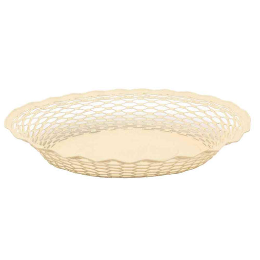 Tōei Roger Orfevre Stainless Steel Oval Basket L - Ivory RO-007