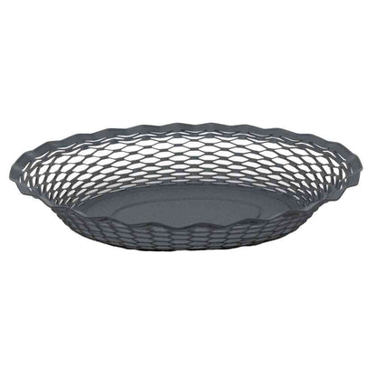 Tōei Roger Orfevre Stainless Steel Oval Basket L - Gray RO-009