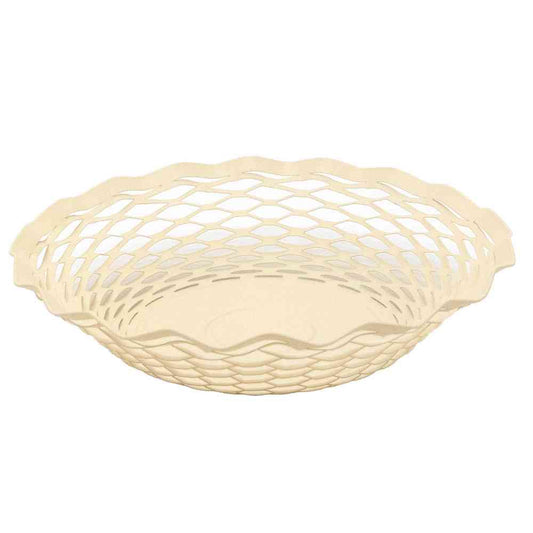Tōei Roger Orfevre Stainless Steel Round Basket - Ivory RO-010
