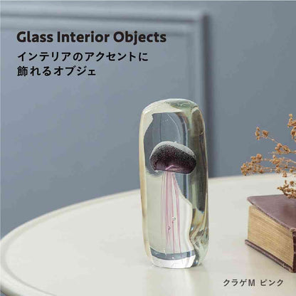 Toyo Glass Interior Object Jellyfish M Pink