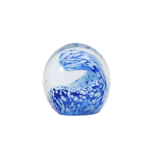 Fujie Glass Interior Object (Wave) Blue