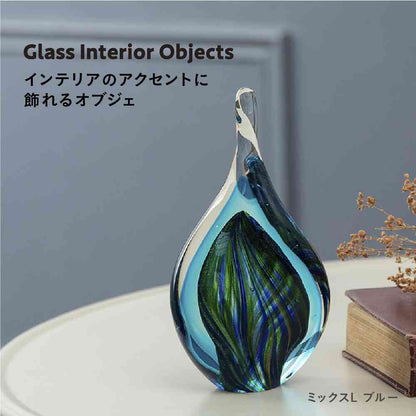 Toyo Glass Interior Object Mix L Blue