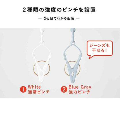 Fujie Divided Laundry Aluminum Hanger 40 Clips Blue